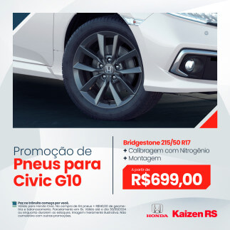 Promoção de Pneus para Civic G10